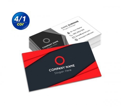 Cartão de Visitas Couchê 250g - 4/1
